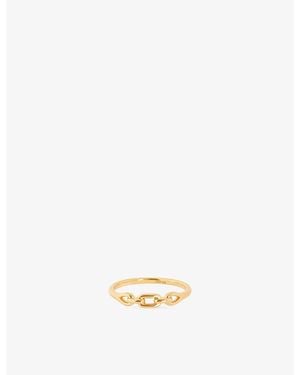 Astrid & Miyu Link Hardware 18Ct-Plated Sterling- Ring - Metallic