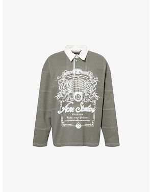 Acne Studios Erber Venice Logo-Print Cotton T-Shirt - Gray
