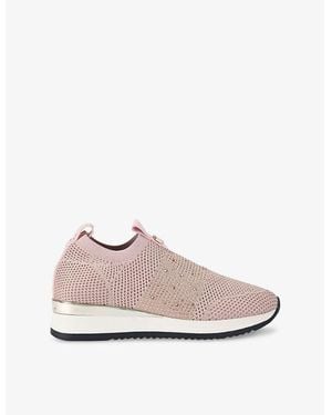 Carvela Kurt Geiger Janeiro 2 Crystal-Embellished Knitted Low-Top Sneakers - Pink