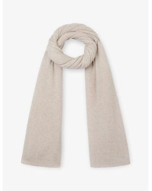 The White Company Ribbed-Trim Cashmere Blanket Scarf - White