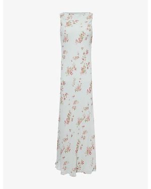 Reformation Prescott Floral Woven Maxi Dress - White