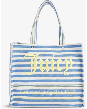 Juicy Couture Branded Twin-handle Cotton-blend Tote Bag - Blue