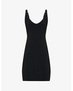 Wolford Sleeveless V-Neck Stretch-Woven Mini Dress - Black