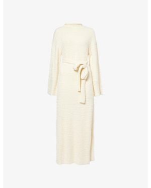 Pretty Lavish Andie Brushed-Knit Midi Dress - Natural