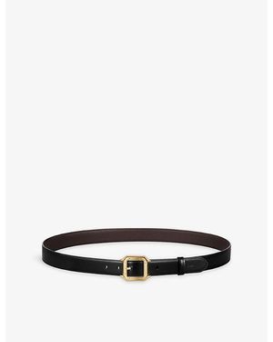 Cartier Santos De Reversible Leather Belt - Black