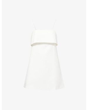 Shona Joy Felix A-Line Woven Mini Dress - White