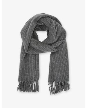 Reiss Picton Wool And Cashmere Scarf - Grey