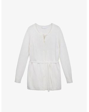 The White Company Belted Knitted Cardigan - White