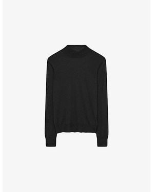 JOSEPH Cashair High-Neck Cashmere Sweater - Black