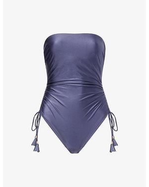 Seafolly Belle Bandeau Swimsuit - Blue