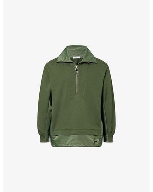 Toga Virilis Porter Half-Zip Cotton Sweatshirt - Green