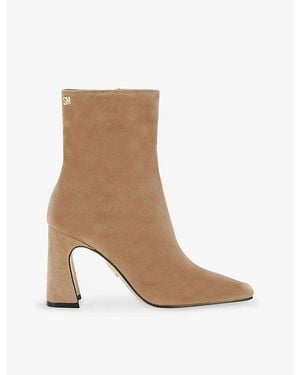 Steve Madden Flares Heeled Suede Ankle Boots - Brown