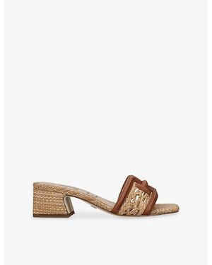 Sam Edelman Waylon Woven Heeled Sandals - Natural