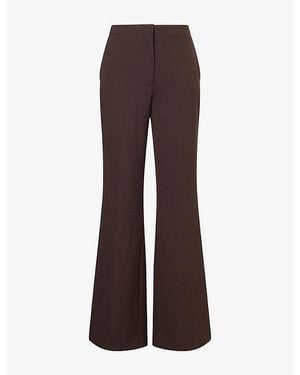 Jonathan Simkhai Kenna Wide-Leg Stretch-Woven Trousers - Brown