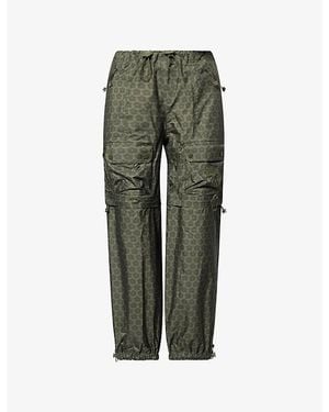 The North Face Graphic-Pattern Reversible Shell Trousers - Green