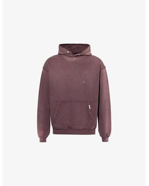 Represent X Belstaff Kangaroo-Pocket Relaxed-Fit Cotton-Jersey Hoody - Purple