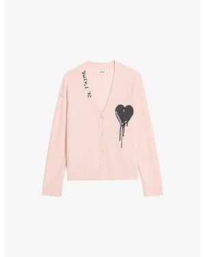 Zadig & Voltaire Mirkaz V-Neck Cashmere Cardigan - Pink