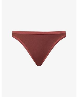 WE Are Tala Contrast Cheeky Mid-Rise Bikini Bottoms - Purple