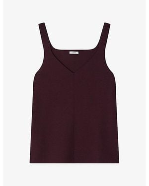 JOSEPH Joann Compact Milano Woven Tank Top - Purple