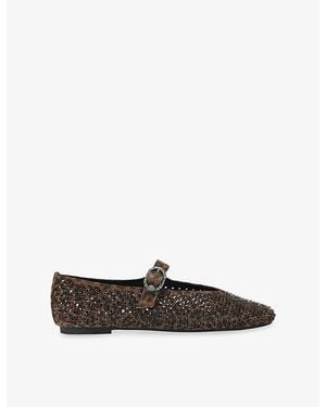 Kurt Geiger Mayfair Suede Ballet Flats - Brown
