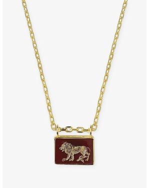 La Maison Du Couturier Ece London The Aslan Necklace 22Ct Vermeil And Carnelian Necklace - Metallic