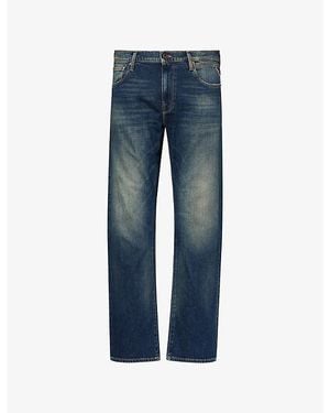 Replay Aideen Original Straight-Leg Denim Jeans - Blue