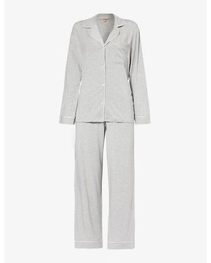 Eberjey Gisele Stretch-Woven Jersey Pyjama Set - Grey