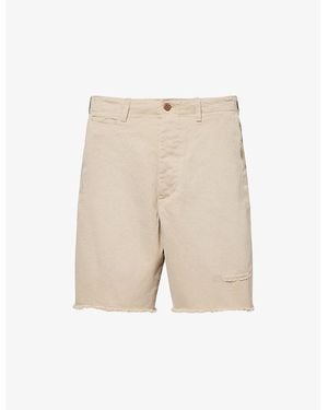 Polo Ralph Lauren The Big Chino Distressed Cotton Shorts - Natural