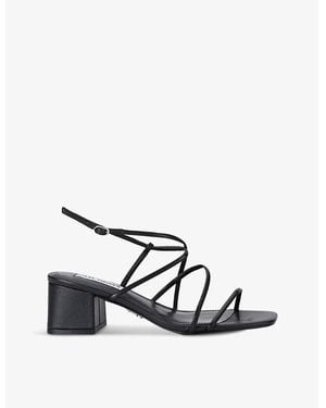 Steve Madden Remmi Strappy Faux-Leather Sandals - White