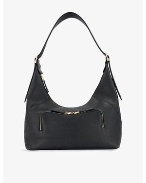 Dune Defiant Leather Shoulder Bag - Black