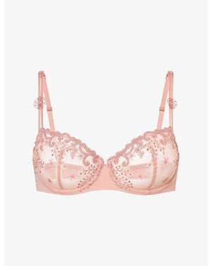 Simone Perele Delice Half-Cup Stretch-Woven Bra - Pink