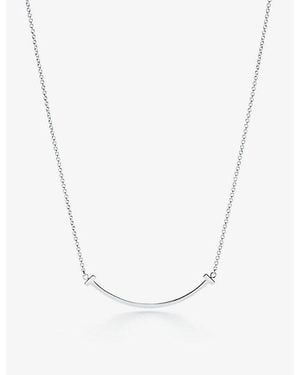 Tiffany & Co. Smile Small 18Ct- Pendant Necklace - White