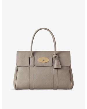 Mulberry Bayswater Heritage Leather Tote Bag - Grey