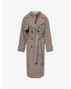 4th & Reckless Tabi Belted Woven Trench Coat - Brown