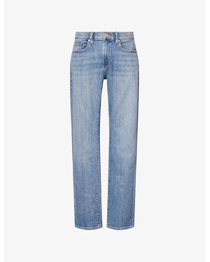 FRAME L'Homme Mid-Rise Straight-Leg Stretch-Denim Jeans - Blue