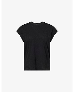 Theory Bind Boxy-Fit Cotton Top - Black