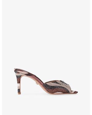 Carvela Kurt Geiger Caramella Heeled Woven Mules - Pink