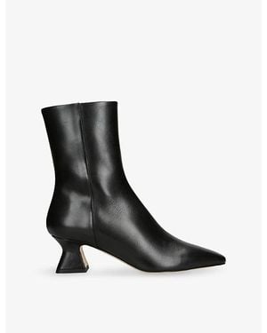 Aeyde Koko 55 Leather Heeled Ankle Boots - Black