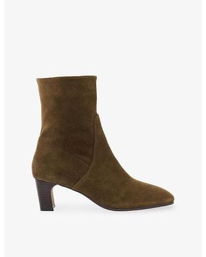 Dune Ori Suede Heeled Ankle Boots - Brown