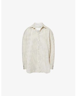 Dissh Palma Striped Poplin Shirt - White