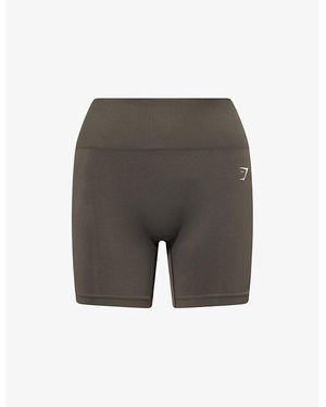 GYMSHARK Everyday Seamless High-Rise Stretch-Woven Shorts - Grey