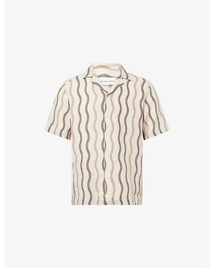 Frescobol Carioca Roberto Striped Linen Shirt - Natural