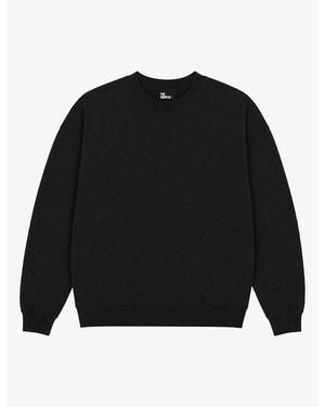 The Kooples Crewneck Relaxed-Fit Cotton Sweatshirt - Black