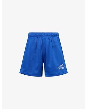 Cole Buxton International Embroidered Mesh Shorts - Blue