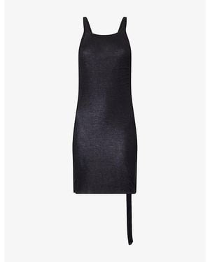 Rick Owens Racerback Cotton Tank Top - Blue
