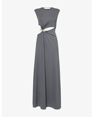 Christopher Esber Concave Stone Sleeveless Stretch-Woven Maxi Dress - Grey