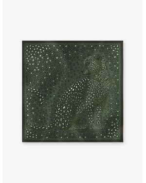 Cartier Panthère Dots Printed Silk-Twill Scarf - Green