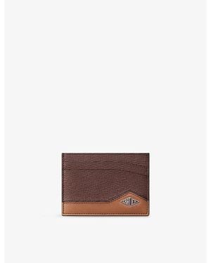 Cartier Losange Double Leather Card Holder - Brown