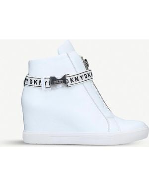 DKNY Caddie Wedge Trainers, Created For Macy's - White