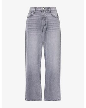 NAHMIAS Wash Baggy Wide-Leg Denim Jeans - Grey